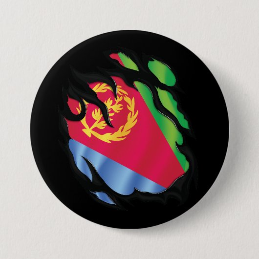 Eritrea Gekopieerde Vlag Ronde Button 7,6 Cm (Voorkant)