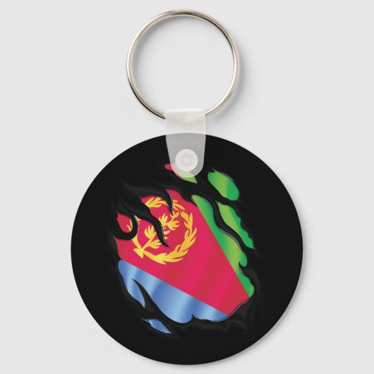 Eritrea Gekopieerde Vlag Sleutelhanger (Voorkant)