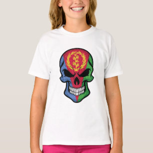 Eritrea glimlachende schedelvlag t-shirt
