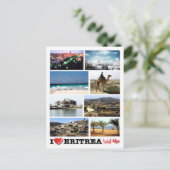 Eritrea - Ik hou van Briefkaart (Staand voorkant)