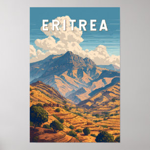Eritrea Illustratie Reis Kunst Vintage Poster