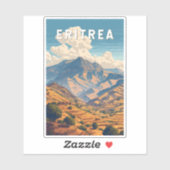 Eritrea Illustration Travel Art Vintage Sticker (Vel)