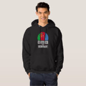 Eritrea is mijn hartslag liefde Eritrea - vlagplat Hoodie (Voorkant volledig)