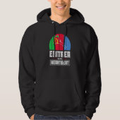 Eritrea is mijn hartslag liefde Eritrea - vlagplat Hoodie (Voorkant)