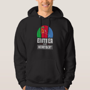 Eritrea is mijn hartslag liefde Eritrea - vlagplat Hoodie