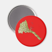 Eritrea Kaart Magneet (Voorkant / Achterkant)