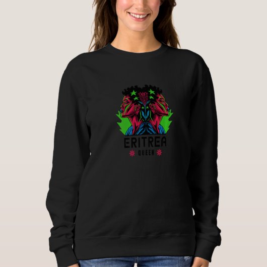 Eritrea Koningin Oost-Afrika Reggae - Rastafarian Trui (Voorkant)