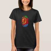 Eritrea Land Flag Fingerprint DNA T-shirt (Voorkant)