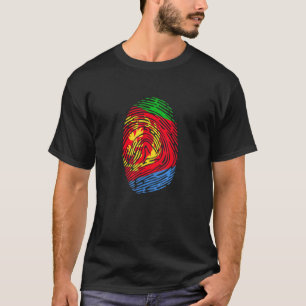 Eritrea Land Flag Fingerprint DNA T-shirt