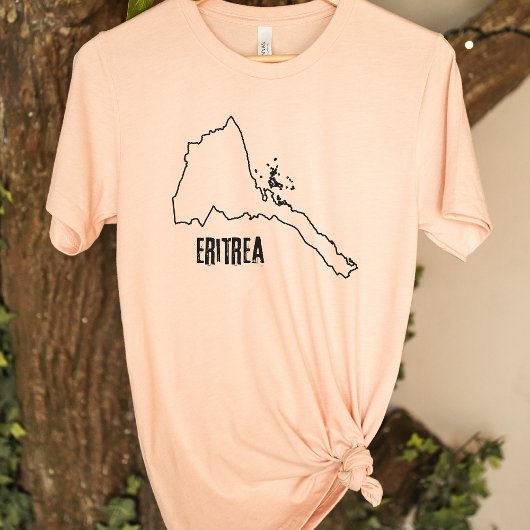 Eritrea Landkaart Lijn Eritrees Nationaal Overzich T-shirt