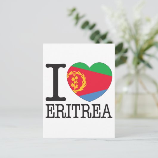 Eritrea liefde v2 briefkaart (Staand voorkant)