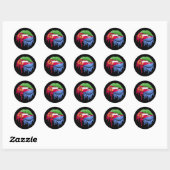 Eritrea lippen trots root flag ronde sticker (Vel)