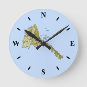 Eritrea Map Clock Ronde Klok