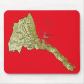 Eritrea Map Mousepad Muismat (Voorkant)