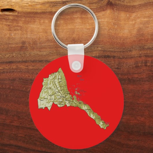 Eritrea Map Sleutelhanger (Voorkant)