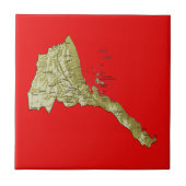 Eritrea Map Tile Tegeltje (Voorkant)