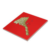 Eritrea Map Tile Tegeltje (Zijkant)