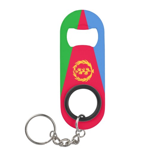 Eritrea National Flag Patriotic Mini Flessenopener (Voorkant)