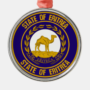 Eritrea Rond Embleem Metalen Ornament