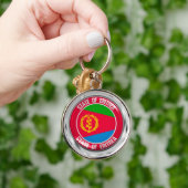 Eritrea Rond Embleem Sleutelhanger (Hand)