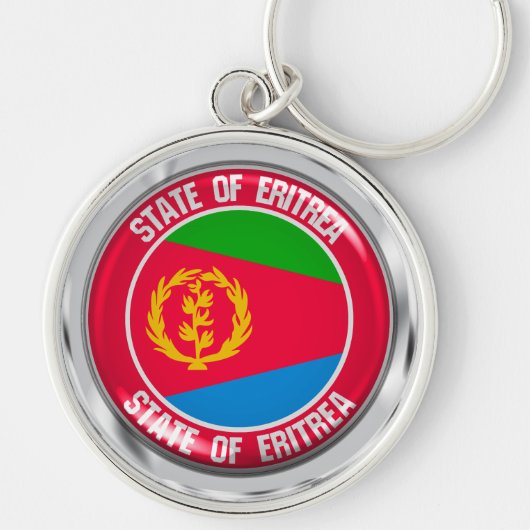 Eritrea Rond Embleem Sleutelhanger (Voorkant)