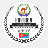Eritrea Ronde Sticker (Voorkant)