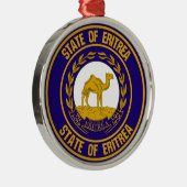 Eritrea Round Emblem Metalen Ornament (Rechts)