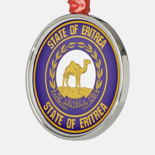 Eritrea Round Emblem Metalen Ornament (Links)
