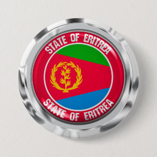 Eritrea Round Emblem Ronde Button 7,6 Cm