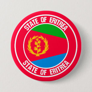 Eritrea Round Emblem Ronde Button 7,6 Cm