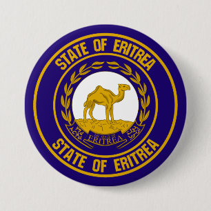 Eritrea Round Emblem Ronde Button 7,6 Cm