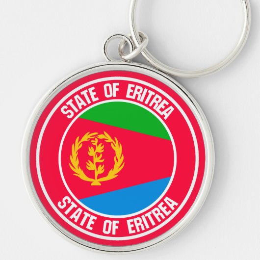 Eritrea Round Emblem Sleutelhanger (Voorkant)