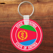 Eritrea Round Emblem Sleutelhanger (Voorkant)