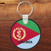 Eritrea Roundel kwaliteitsvlag Sleutelhanger (Voorkant)