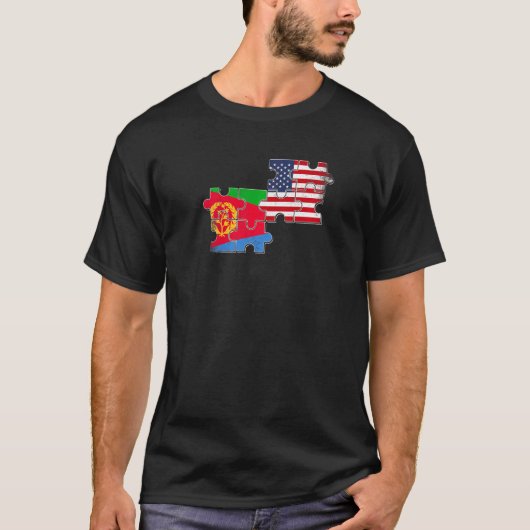 Eritrea Verenigde Staten Eritrees - Amerikaanse vl T-shirt (Voorkant)