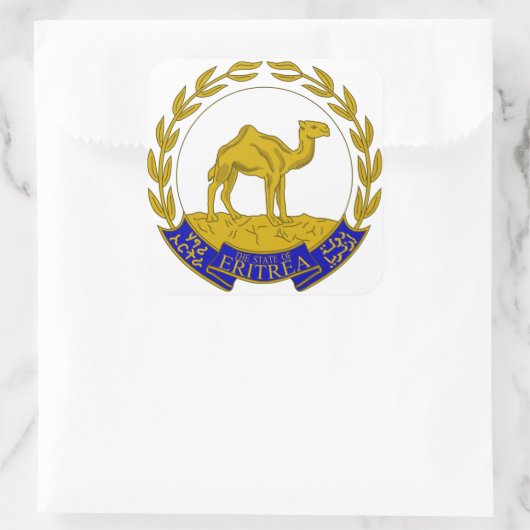 eritrea vierkante sticker (Tas)