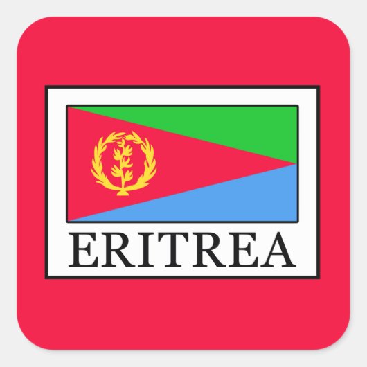 Eritrea Vierkante Sticker (Voorkant)