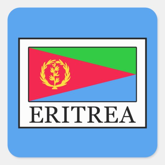 Eritrea Vierkante Sticker (Voorkant)
