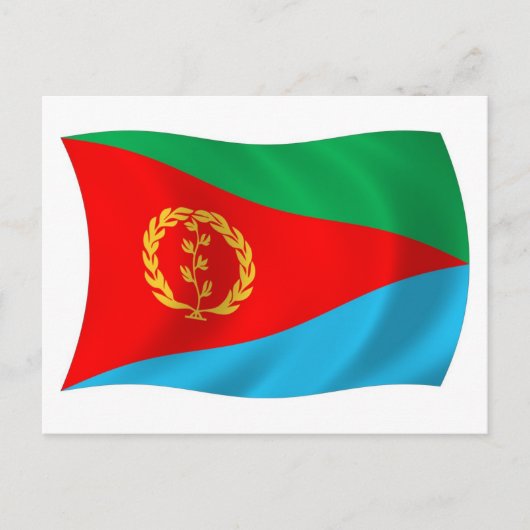 Eritrea Vlag Ansichtkaart Briefkaart (Voorkant)