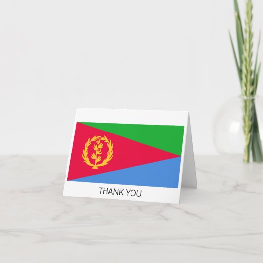 Eritrea Vlag Bedankkaart (Voorkant)