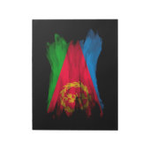Eritrea vlag borstelslag, nationale vlag notitieblok (Linkerzijde)