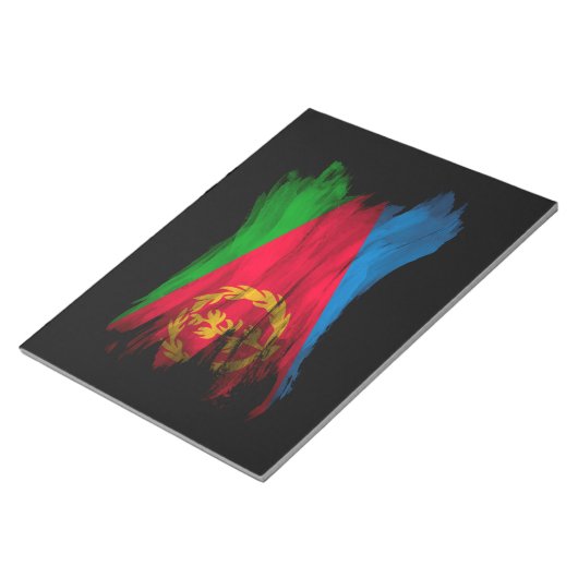 Eritrea vlag borstelslag, nationale vlag notitieblok (Schuin)