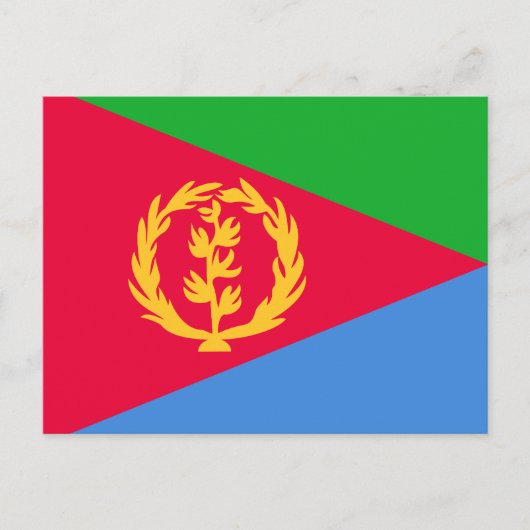 Eritrea Vlag Briefkaart (Voorkant)