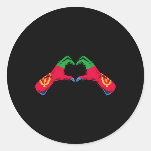 Eritrea Vlag Eritrees He Ronde Sticker (Voorkant)