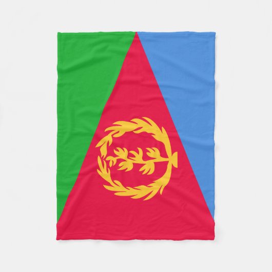 Eritrea Vlag Fleece Deken (Voorkant)