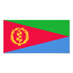 Eritrea Vlag Foto Afdruk