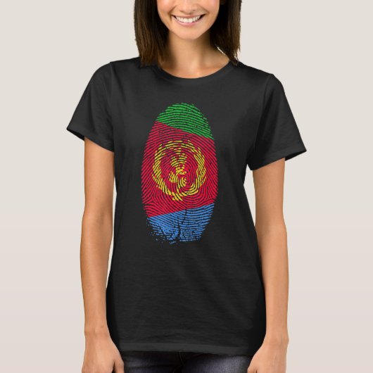 Eritrea Vlag in mijn DNA voor Erit T-shirt (Voorkant)