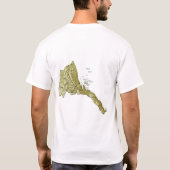 Eritrea Vlag + Kaart + Tekst T-shirt (Achterkant)