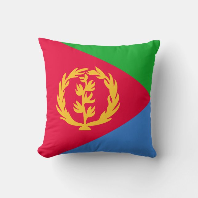 Eritrea Vlag Kussen (Voorkant)