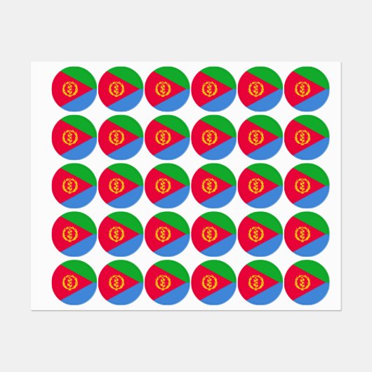 Eritrea vlag labels (Vel)